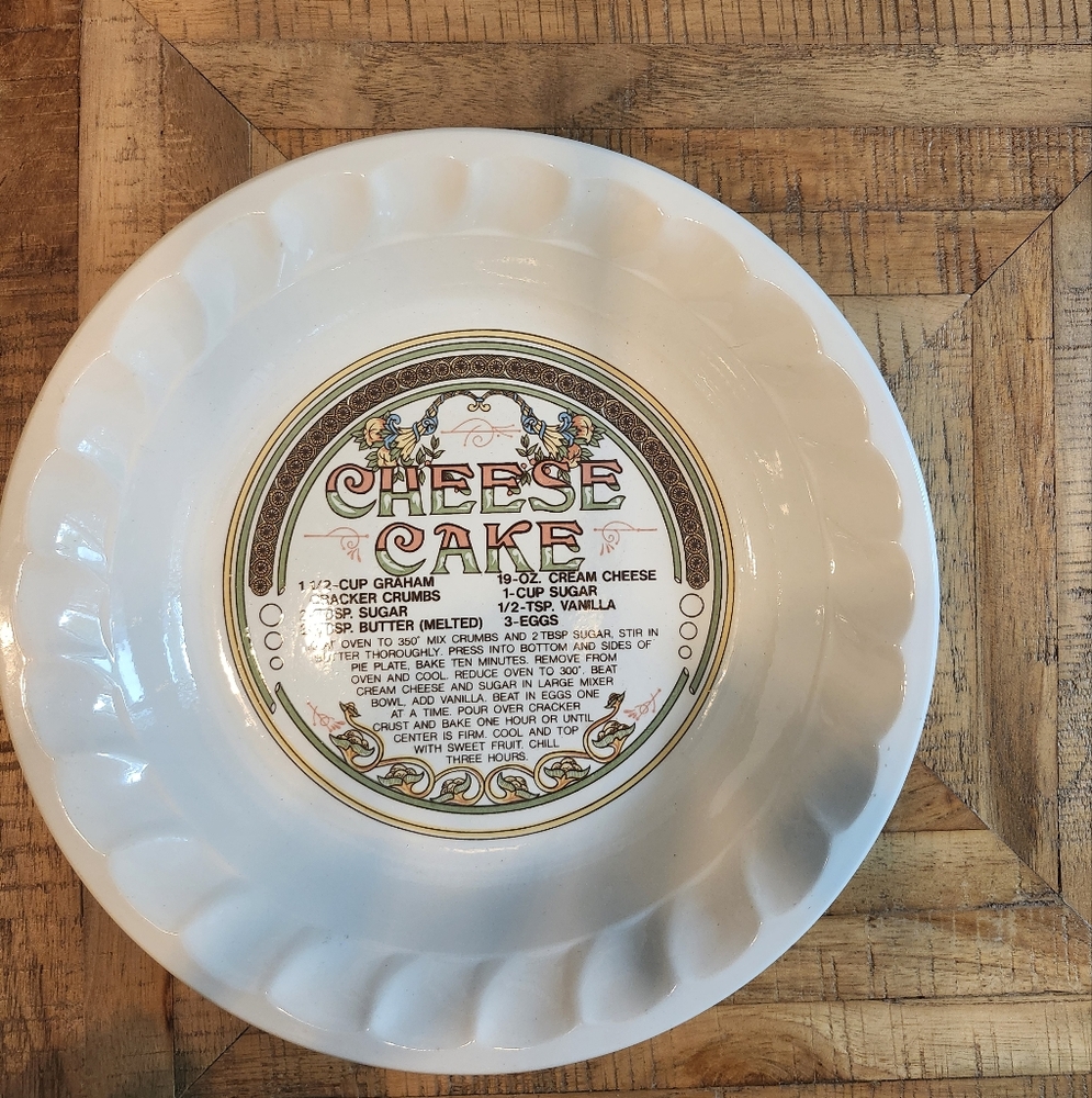Cottagecore Vintage Cheesecake Recipe Plate